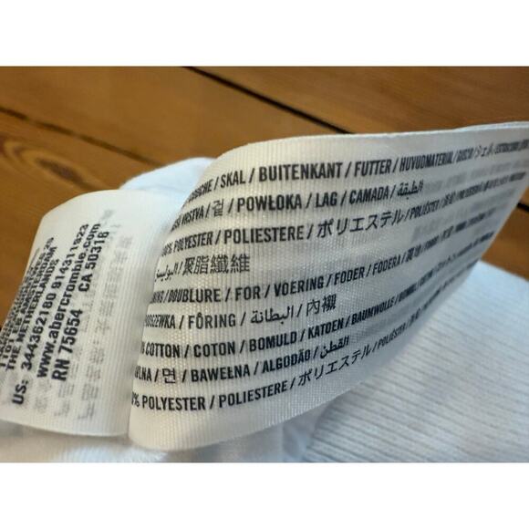 Hollister Hooded White Retro Stripe Pullover Lined Windbreaker 1/4 Zip Small - Picture 6 of 6